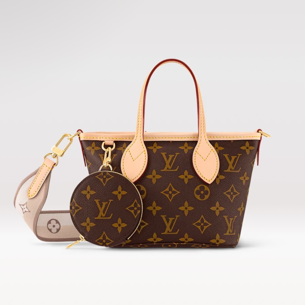 New Louis Vuitton Neverfull BB Beige MNG Bag M46705 With Louis Vuitton Dust Bag